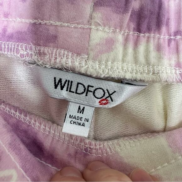 Wildfox Purple Star Tiedye Lounge Short Set Medium - Picture 8 of 8